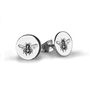 Bee Stud Earrings In Sterling Silver, thumbnail 1 of 2
