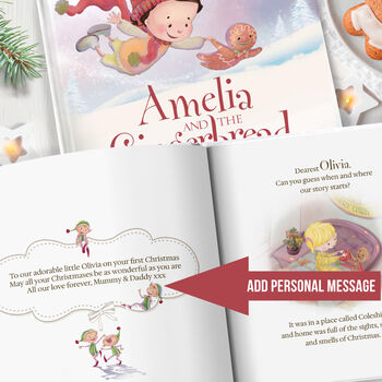 The Gingerbread Man Personalised Christmas Book, 5 of 12