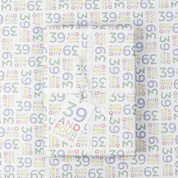 40th Birthday Wrapping Paper Set, 7 of 11