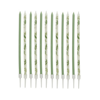 Botanical Party Tall Skinny Candles X 12, 2 of 4