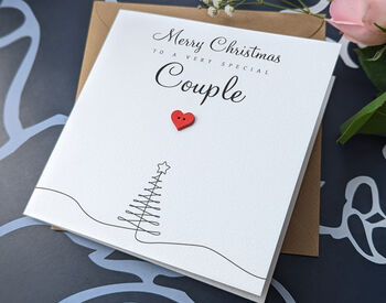 Personalised Handmade Christmas Card For Special Couple, 3 of 4