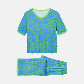 Women's 'Blooming Fabulous' Bamboo Lace Pyjama Set, 4 of 7