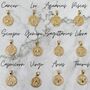 18k Gold Vermeil Plated Initial Zodiac Necklace, thumbnail 7 of 8
