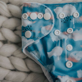 'Fluffy Clouds' Modern Cloth Nappy By Pēpi Collection, 5 of 12