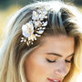Silver, Gold Or Rose Gold Plated Floral Bridal Clip, thumbnail 5 of 12