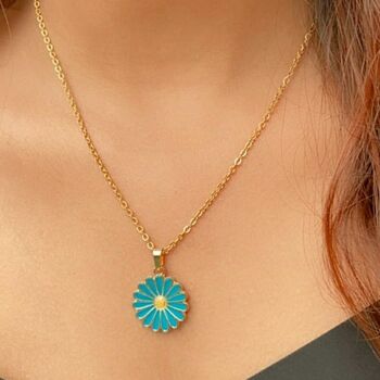 Indie Boho Daisy Sun Flower Charms Necklace, 4 of 4