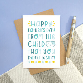 Cat Child Father's Day Card By Joanne Hawker
