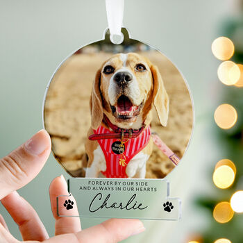 Personalised Pet Memorial Photo Ornament | Custom Dog, 9 of 12