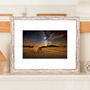 The Milky Way Above A Field Of Hay Bales Fine Art Print, thumbnail 1 of 3