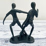 Pair Of Footballers Sculpture, thumbnail 2 of 4