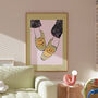 Smile Slippers Poster, Fashion Illustration Art Print, thumbnail 3 of 4