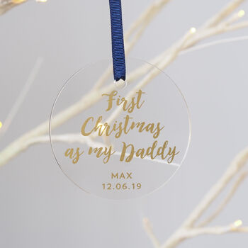 Personalised Daddy First Christmas Decoration, 4 of 4