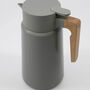 Steel And Beech Thermos Flask In Grey, thumbnail 4 of 6