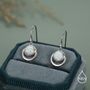 Opal And Circle Drop Hook Earrings In Sterling Silver, thumbnail 3 of 11