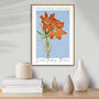 Flower Festival Print With Contemporary Lily Painting, thumbnail 1 of 1
