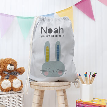 Personalised Kid's Rabbit Pe Kit Bag, 6 of 12