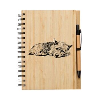 Personalised Australian Terrier Engraved Notebook And Pen Set, 2 of 2