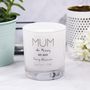 'Mum' Mother's Day Luxury Scented Glass Candle, thumbnail 9 of 9