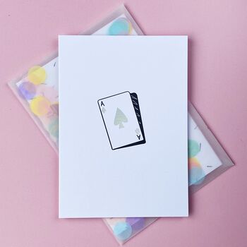 Ace Of Spades Card With Confetti Envelope, 2 of 3