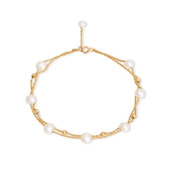 Credo Fine Double Chain Bracelet With Freshwater Pearls, 2 of 3