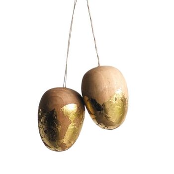 Golden Easter Eggs Wooden And Gold Leaf Egg Craft Kit, 4 of 6