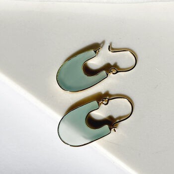 Aqua Chalcedony Hoops, 8 of 8