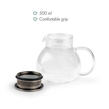 Teamaster Teapot Single Walled Borosilicate Glass 500ml, 5 of 7