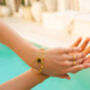 Gold Plated Coin And Pearl Chain Bracelet, thumbnail 3 of 6