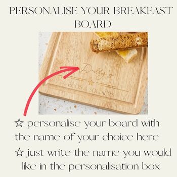 Personalised Egg And Soldiers Board, 4 of 4