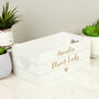 Personalised Heart White Wooden Storage Crate, thumbnail 3 of 4