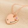 Personalised 21st Birthday Heart Birthstone Necklace, thumbnail 7 of 12