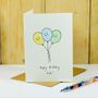 Personalised 'Birthday Balloons' Handmade Card, thumbnail 6 of 6