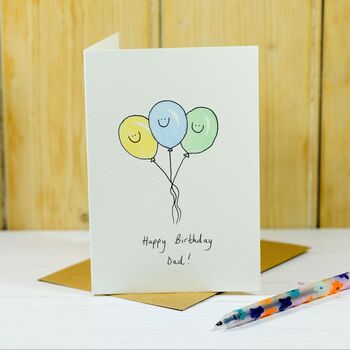 Personalised 'Birthday Balloons' Handmade Card By Hannah Shelbourne Designs