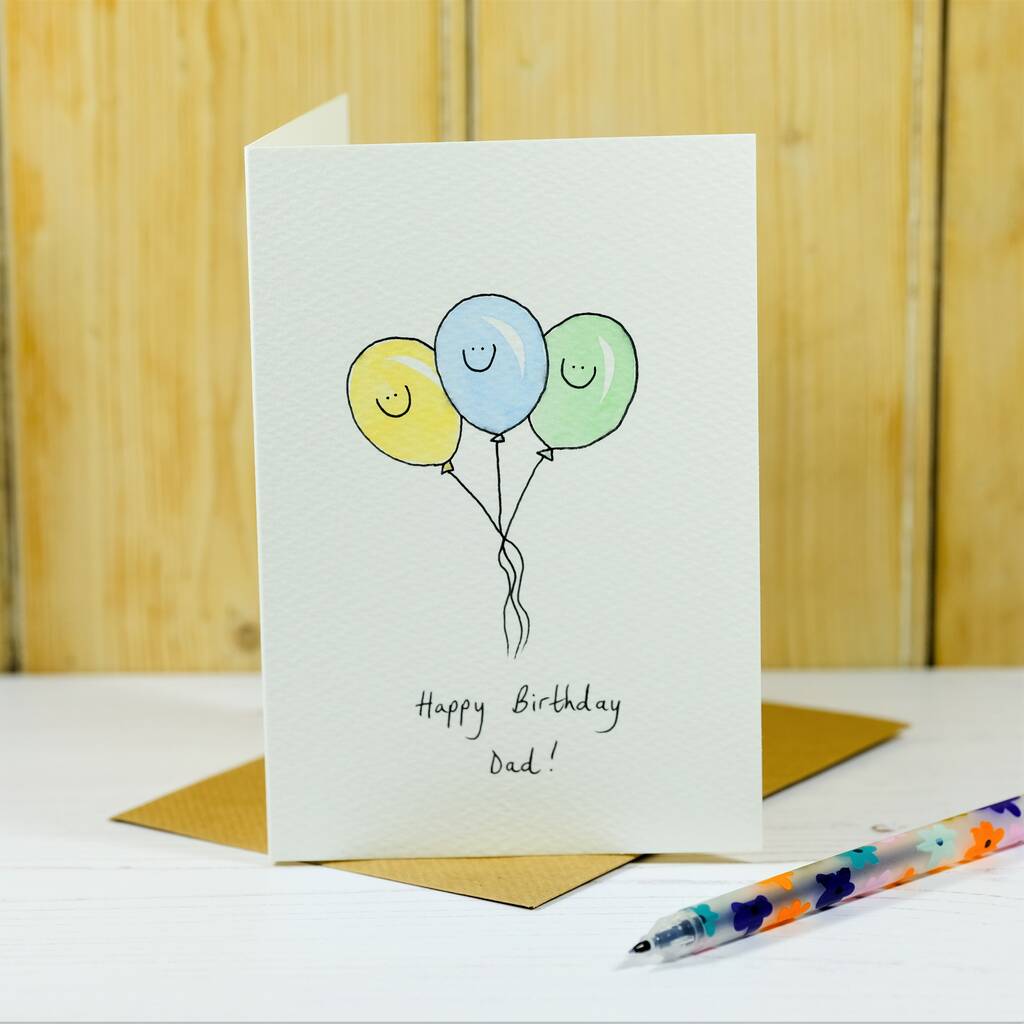 Personalised 'Birthday Balloons' Handmade Card By Hannah Shelbourne ...