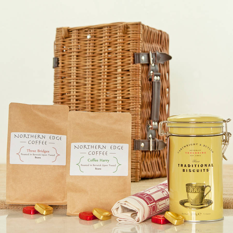 Artisan Roasted Coffee Beans And Chocolate Hamper By Jones and Jones of