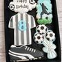 Personalised Football Fan Gift. Hand Iced Biscuits, thumbnail 8 of 9