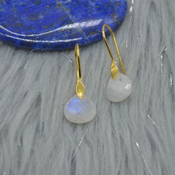 Rainbow Moonstone Or Labradorite Earrings, 6 of 11