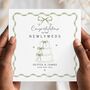 Personalised Sage Wedding Card, Mr And Mrs On Your Wedding Day Card, thumbnail 1 of 3