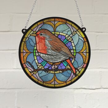 Robin Stained Glass Effect Suncatcher, 4 of 7