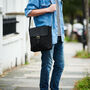 Canvas And Leather Mens Messenger Bag, thumbnail 7 of 11