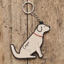 Golden Retriever Key Ring Personalisation Available, thumbnail 1 of 4