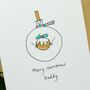 Personalised 'Snowman With Gift' Handmade Card, thumbnail 5 of 7