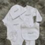Newborn Five Piece Embroidered Baby Gift Set, thumbnail 5 of 8