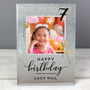 Personalised 18th Birthday Glitter Glass Photo Frame, thumbnail 4 of 8