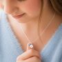 Girl's Personalised Initial And Birthstone Necklace In Sterling Silver, thumbnail 1 of 9
