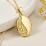 Personalised Solid 9ct Yellow Gold Filigree Milgrain Locket, thumbnail 2 of 12