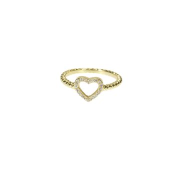 Heart Rings Cz, Rose Or Yellow Gold Vermeil 925 Silver, 2 of 10