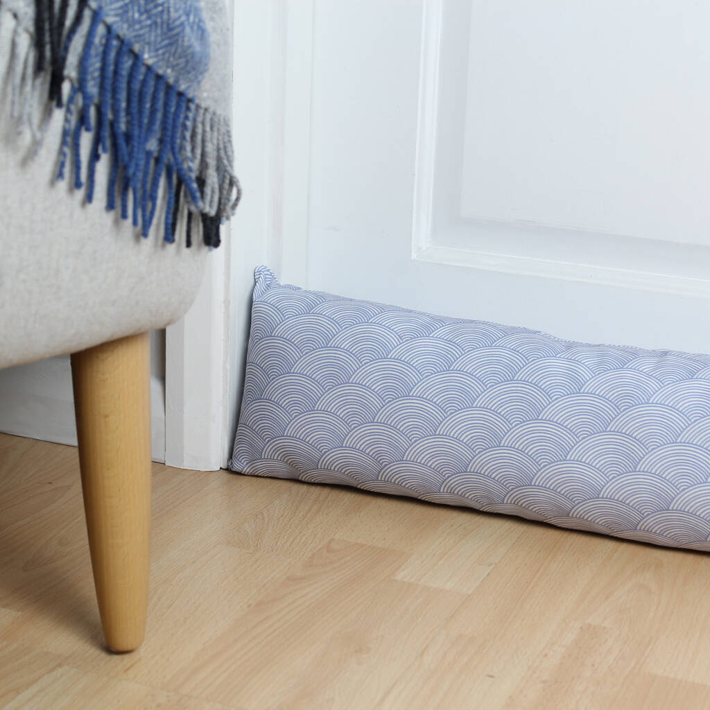 Harbour Waves Fabric Draught Excluder, 1 of 3
