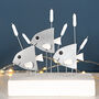 Trio Of Silver Fish On Block, thumbnail 1 of 3