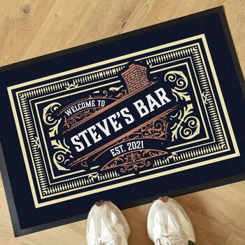 Personalised Dads Brewery Doormat For Home Bar, 2 of 3